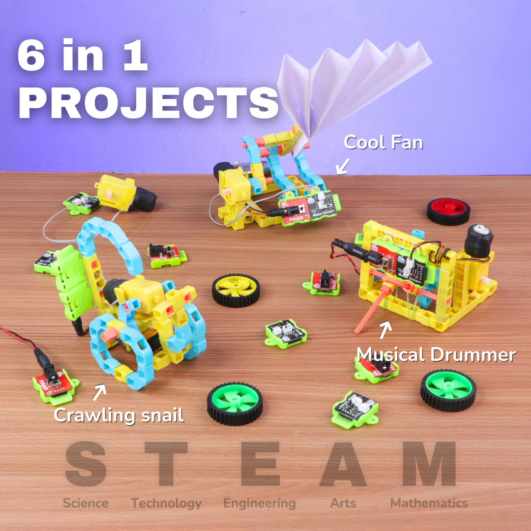 WitBlox Fun With Robots Kit - 6 in 1 Project Set(185+ parts)