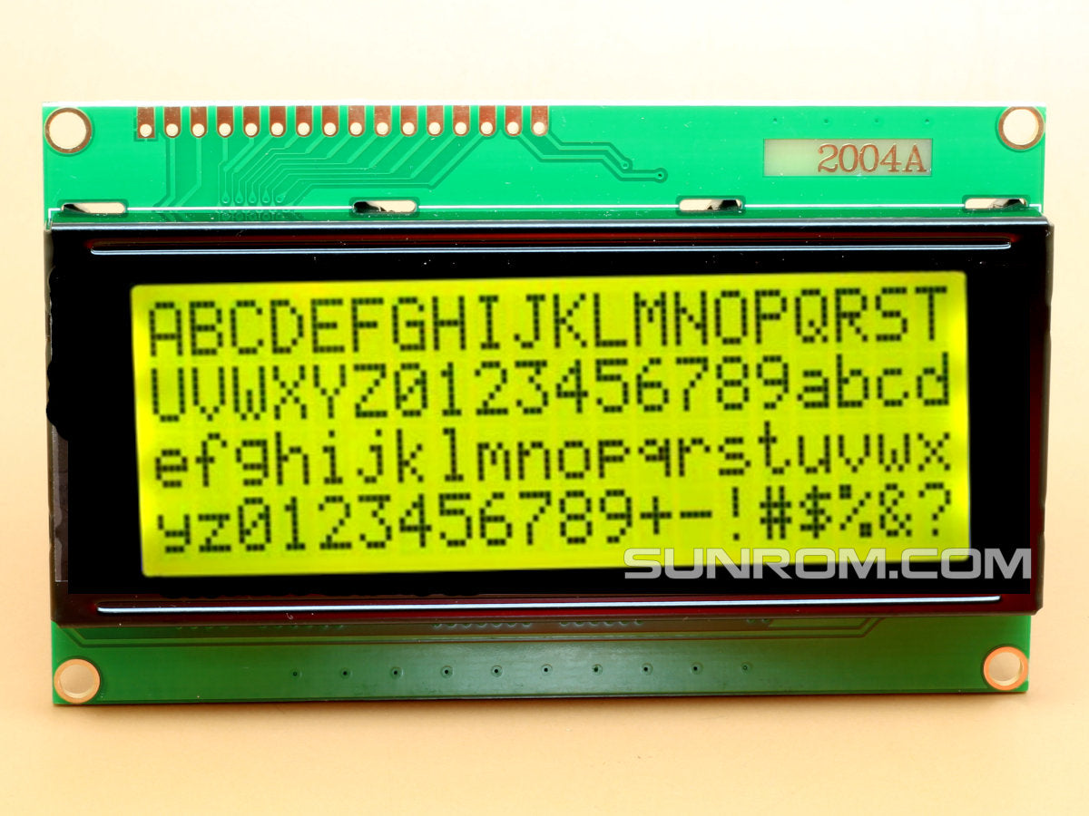 20x4 Parallel LCD Display (without I2C)