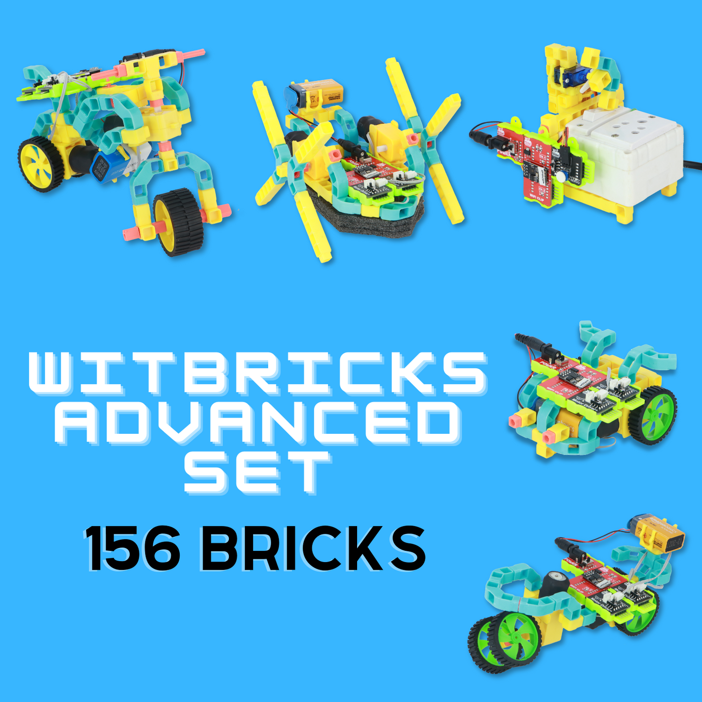 Witbricks Advanced Builder Set - 156 Interlocking parts