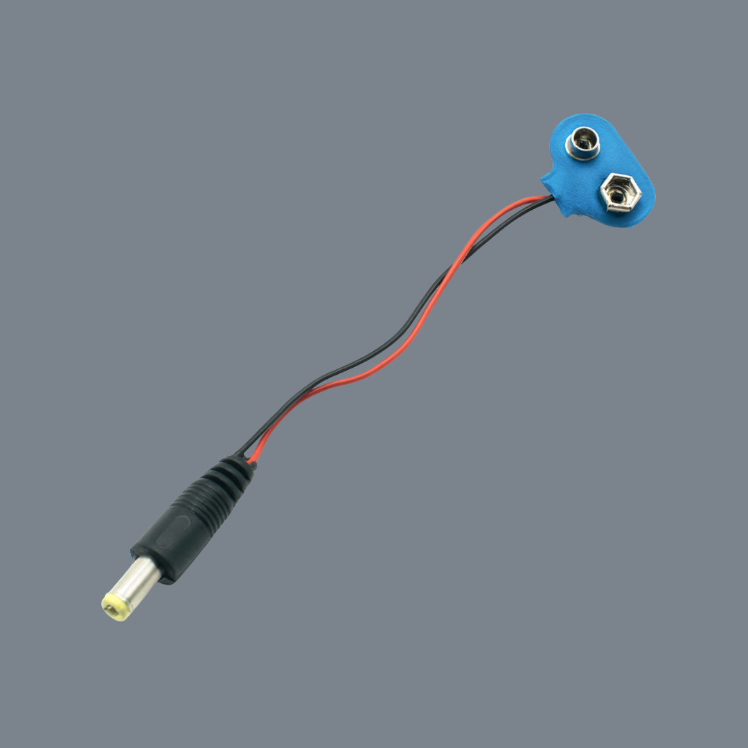 Power Snap - 9V Battery Snap Connector with DC Barrel Jack Male