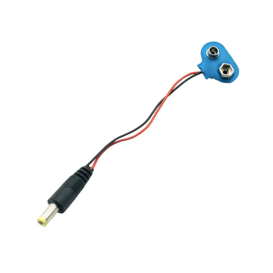 Power Snap - 9V Battery Snap Connector with DC Barrel Jack Male