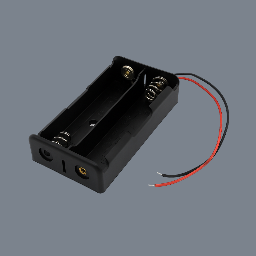 2 X 18650 Black Battery Holder