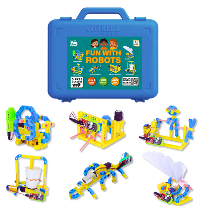 WitBlox Fun With Robots Kit - 6 in 1 Project Set(185+ parts)