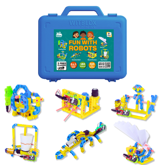 WitBlox Fun With Robots Kit - 6 in 1 Project Set(185+ parts)