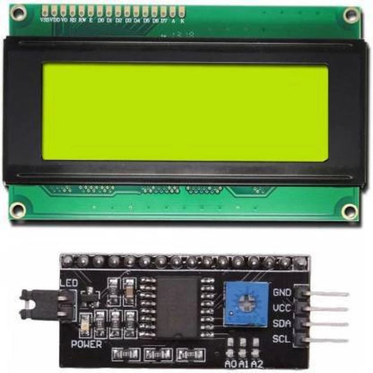 20x4 LCD Display with I2C Serial Interface Module