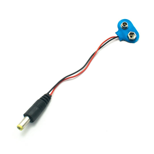 Power Snap - 9V Battery Snap Connector with DC Barrel Jack Male
