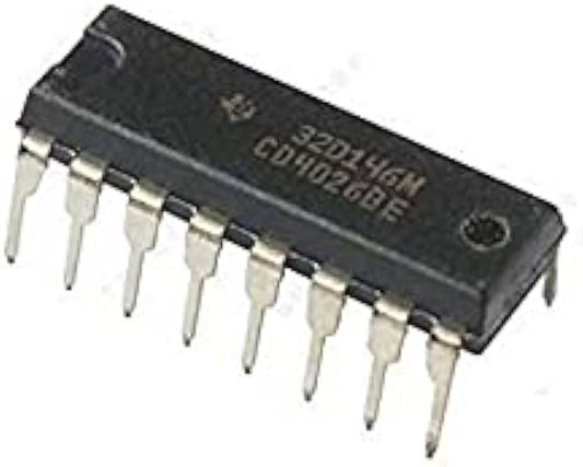 CD4026 Counter with 7-Seg Driver IC
