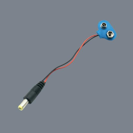 Power Snap - 9V Battery Snap Connector with DC Barrel Jack Male