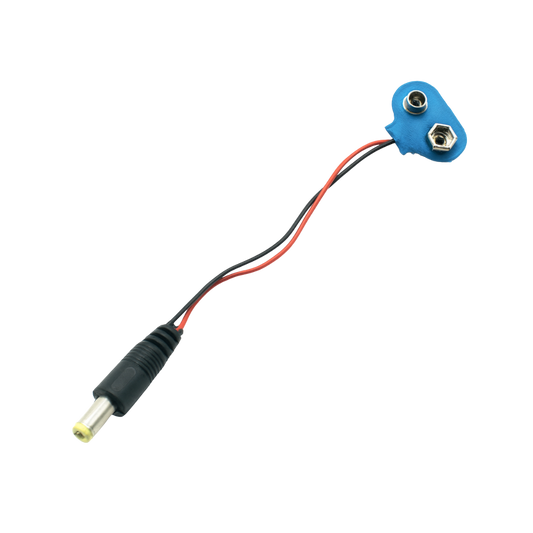 Power Snap - 9V Battery Snap Connector with DC Barrel Jack Male